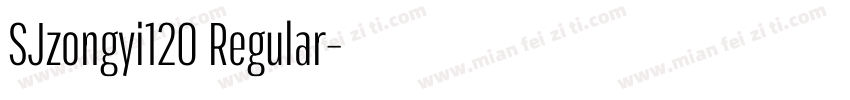 SJzongyi120 Regular字体转换
